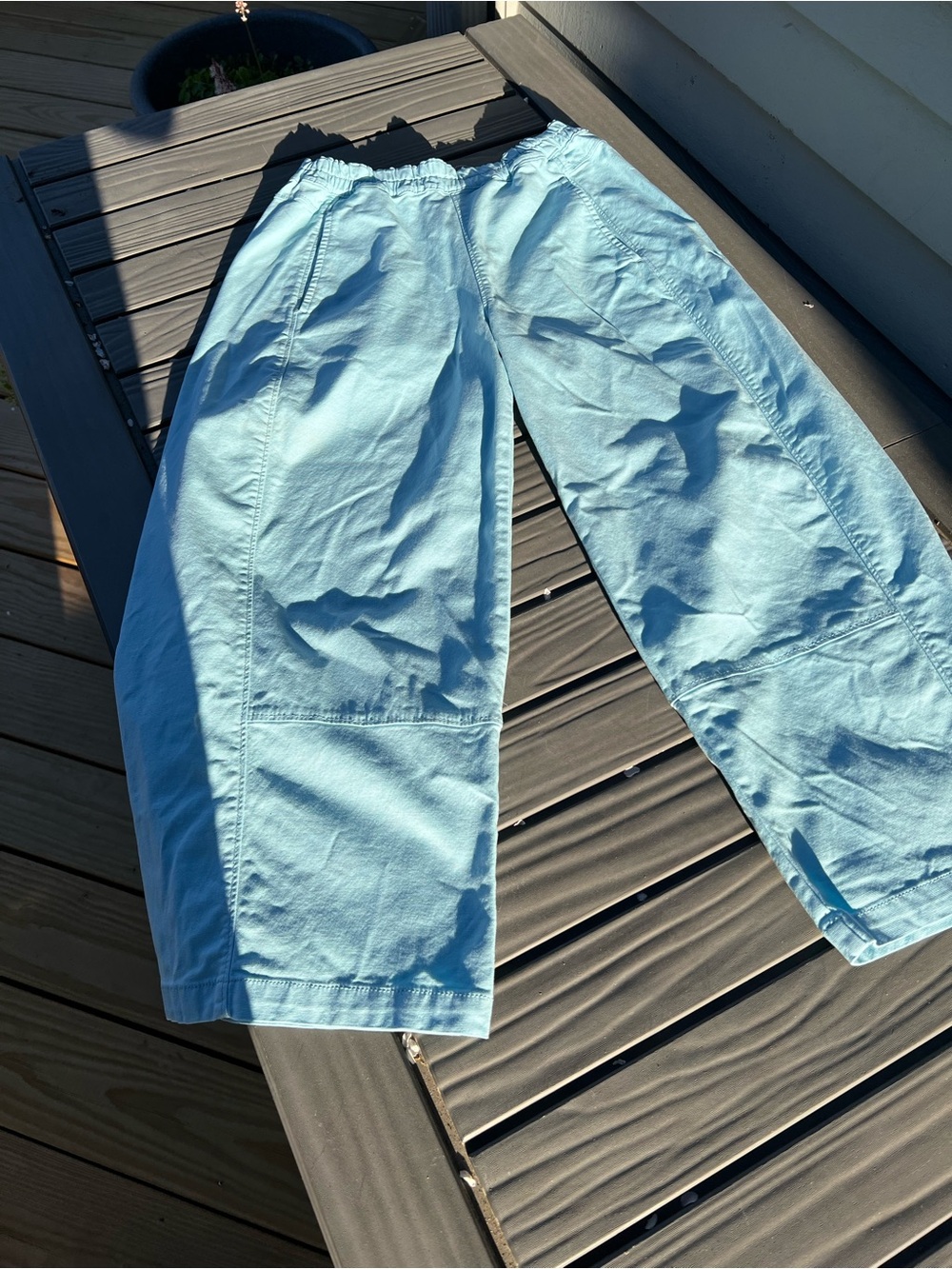 Pilcro Light Blue Elastic Waist Pants